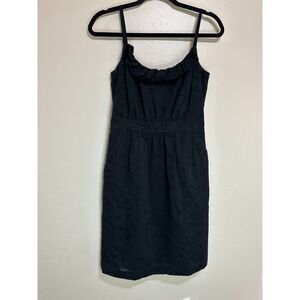 Halogen Women's Textured Little Black Dress Size 2 Pockets Fully Lined